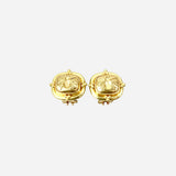 18K Yellow Gold Bee Ear Clips