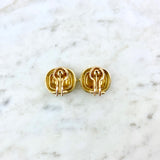 18K Yellow Gold Bee Ear Clips