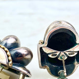 18K Yellow Gold and Sterling Gold Ear Clips