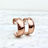 Sterling Silver Goddess Hoop Rosé Earrings