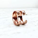 Sterling Silver Goddess Hoop Rosé Earrings