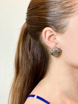 18K Yellow Gold and Sterling Silver Ear Clips