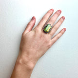 Sterling Silver Moonstone Labradorite Cocktail Ring