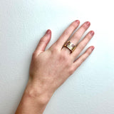 18K Diamond and Sapphire Lanières Band Ring