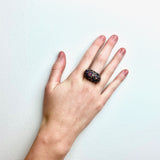 Sterling Silver and Multicolor Sapphire Cocktail Ring