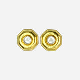 19K Yellow Gold and Intaglio Bee Ear Clip Earrings