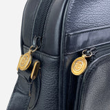 Black Leather Crossbody Bag