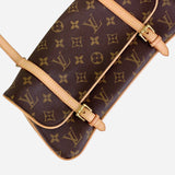 Brown and Tan Monogram Pochette Marelle Shoulder Bag