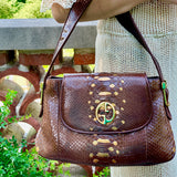 Brown Python 1973 Shoulder Bag