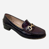 Dark Brown Leather Gancini Loafers