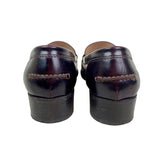 Dark Brown Leather Gancini Loafers