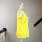 Yellow Sleeveless V-Neck Top