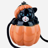 Multicolored Wooden 'Black Cat' Crossbody Bag