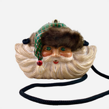 Multicolored Wooden and Faux Fur 'Santa Claus' Crossbody