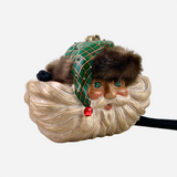 Multicolored Wooden and Faux Fur 'Santa Claus' Crossbody