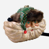 Multicolored Wooden and Faux Fur 'Santa Claus' Crossbody