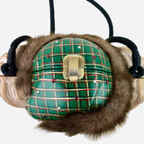 Multicolored Wooden and Faux Fur 'Santa Claus' Crossbody