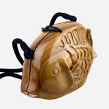 Wooden 'Carved Fish' Crossbody Bag