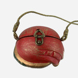 Multicolored Wooden 'Santa Claus' Crossbody Bag