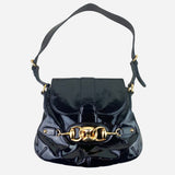 Black Patent Leather Shoulder Bag