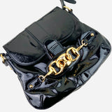 Black Patent Leather Shoulder Bag