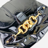 Black Patent Leather Shoulder Bag