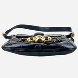 Black Patent Leather Shoulder Bag