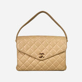 Tan Quilted Handbag
