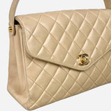 Tan Quilted Handbag