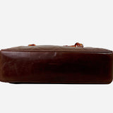 Chocolate Quilted Lambskin Tortoise Chain Tote