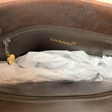 Chocolate Quilted Lambskin Tortoise Chain Tote