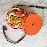 Multicolored 'Au-delà des Cinq Mers' Silk Plissé Scarf