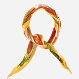 Multicolored 'Au-delà des Cinq Mers' Silk Plissé Scarf