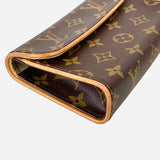Brown and Tan Monogram Canvas Pochette Florentine Waist Bag