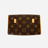 Brown and Tan Monogram Canvas Pochette Florentine Waist Bag