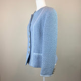 Light-Blue Wool Bouclé Jacket