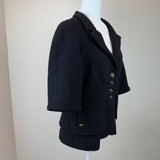 Black Notch-Lapel Wool Jacket