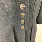 Black Notch-Lapel Wool Jacket