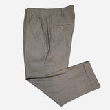 Taupe Straight-Legged Wool Pants