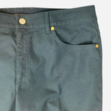 Dark-Green Straight-Legged Jeans