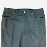 Dark-Green Straight-Legged Jeans