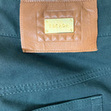 Dark-Green Straight-Legged Jeans