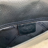 Dark-Navy Grained Leather Crossbody Bag