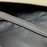 Dark-Navy Grained Leather Crossbody Bag
