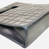 Dark-Brown Lambskin Chocolate Bar Small Shopper Tote