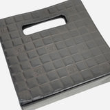 Dark-Brown Lambskin Chocolate Bar Small Shopper Tote