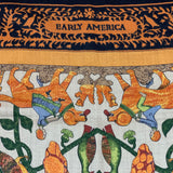 Multicolored Cashmere and Silk 'Early America' Scarf