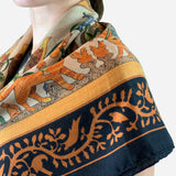 Multicolored Cashmere and Silk 'Early America' Scarf