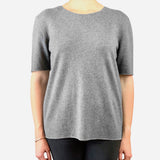 Gray Cashmere and Silk Long Sleeve Sweater Set