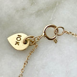 10K Yellow Gold Turquoise and Pearl Devotion Pendant Necklace